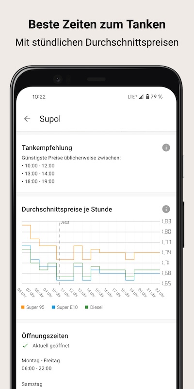 Screenshot der Android-App Spritpreise